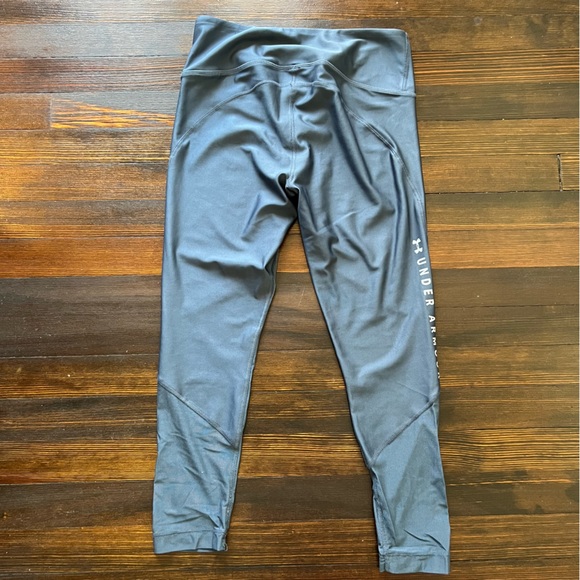 Under Armour Women's Heatgear High Waisted Mesh Ankle Crop Leggings - Picture 4 of 6